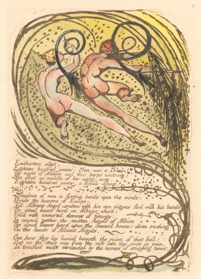 Europe. A Prophecy, Plate 10, Enitharmon Slept (Bentley 12) by William Blake